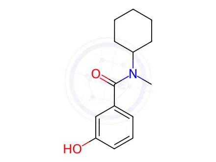 Chemical structure of Benzamide, N-cyclohexyl-3-hydroxy-N-methyl-