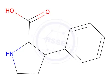 Chemical structure of (2S,3S)-3-Phenylpyrrolidine-2-carboxylic acid
