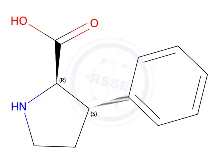 Chemical structure of (2r,3s)-3-Phenylpyrrolidine-2-Carboxylic Acid