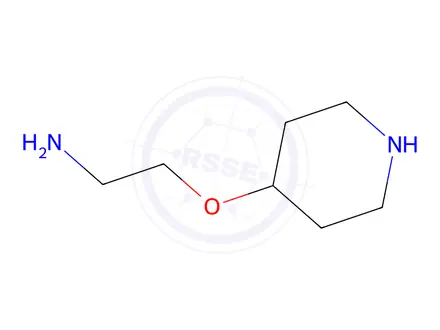 Chemical structure of 2-(Piperidin-4-yloxy)ethan-1-amine