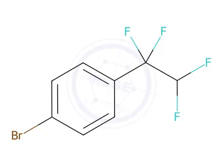 Chemical structure of Benzene, 1-bromo-4-(1,1,2,2-tetrafluoroethyl)-
