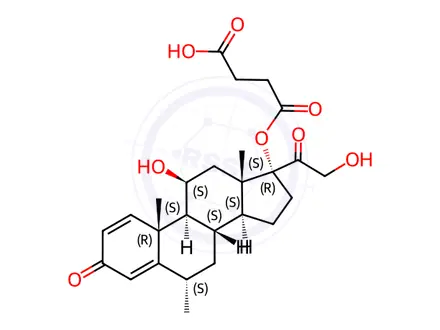 Chemical structure of Methylprednisolone Hydrogen Succinate EP Impurity B