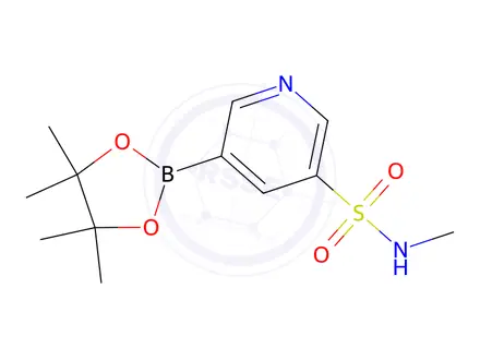 Chemical structure of N-Methyl-5-(4,4,5,5-tetramethyl-1,3,2-dioxaborolan-2-yl)pyridine-3-sulfonamide