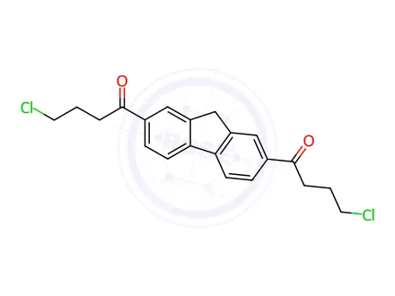 Chemical structure of 4-CHLORO-1-[7-(4-CHLORO-BUTYRYL)-9H-FLUOREN-2-YL]-BUTAN-1-ONE