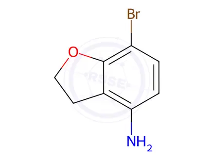 Chemical structure of 7-BROMO-2,3-DIHYDRO-1-BENZOFURAN-4-AMINE