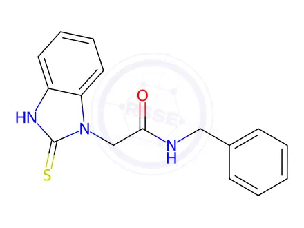 Chemical structure of N-Benzyl-2-(2-mercapto-1H-benzo[d]imidazol-1-yl)acetamide