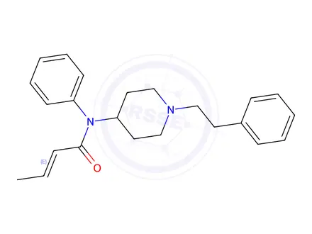 Chemical structure of Crotonylfentanyl