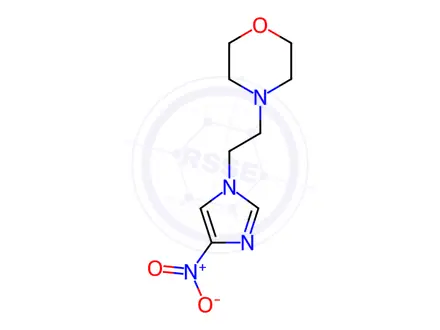 Chemical structure of 4-[2-(4-Nitro-1H-imidazol-1-yl)ethyl]morpholine