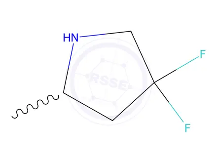 Chemical structure of Pyrrolidine, 4,4-difluoro-2-methyl-