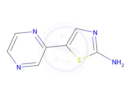 Chemical structure of 5-(Pyrazin-2-yl)-1,3-thiazol-2-amine