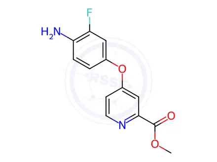 Chemical structure of Methyl 4-(4-amino-3-fluorophenoxy)pyridine-2-carboxylate