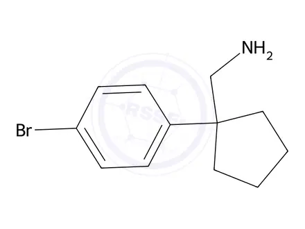 Chemical structure of 1-(4-Bromophenyl)cyclopentanemethanamine