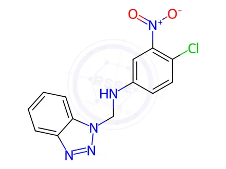 Chemical structure of N-((1H-benzo[d][1,2,3]triazol-1-yl)methyl)-4-chloro-3-nitroaniline