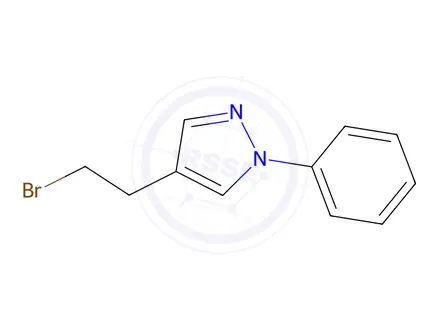 Chemical structure of 4-(2-Bromoethyl)-1-phenyl-1h-pyrazole