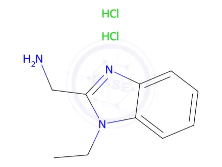 Chemical structure of (1-ethyl-1h-benzo[d]imidazol-2-yl)methanamine dihydrochloride
