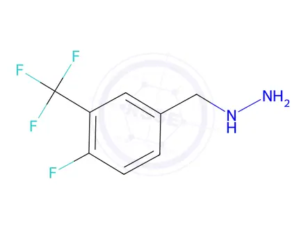 Chemical structure of (4-Fluoro-3-(trifluoromethyl)benzyl)hydrazine