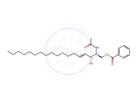Chemical structure of 1-O-Benzoyl C2 Ceramide