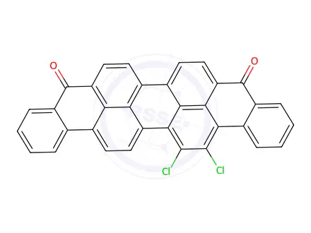 Chemical structure of dichloroviolanthrene-5,10-dione