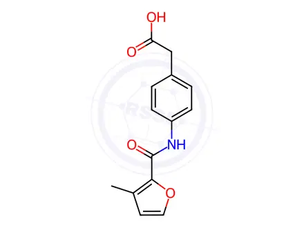 Chemical structure of {4-[(3-Methyl-furan-2-carbonyl)amino]-phenyl}-acetic acid