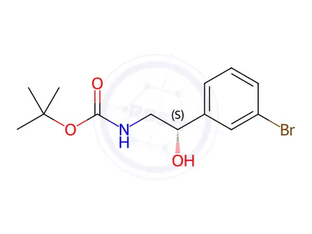 Chemical structure of N-BOC-2-(3-BROMOPHENYL)-2-HYDROXYETHANAMINE