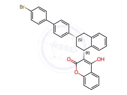 Chemical structure of Brodifacoum Impurity 6