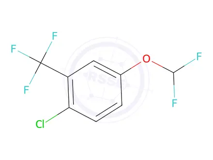 Chemical structure of 1-Chloro-4-(difluoromethoxy)-2-(trifluoromethyl)benzene