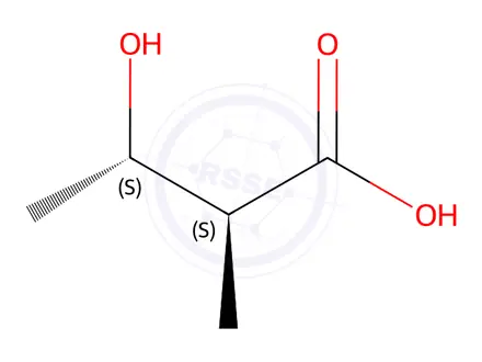 Chemical structure of (2S,3S)-3-Hydroxy-2-methylbutanoic Acid