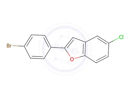 Chemical structure of 2-(4-Bromophenyl)-5-chlorobenzofuran