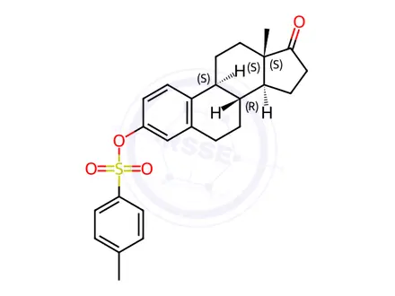 Chemical structure of (8R,9S,13S,14S)-13-methyl-17-oxo-7,8,9,11,12,13,14,15,16,17-decahydro-6H-cyclopenta[a]phenanthren-3-yl 4-methylbenzenesulfonate