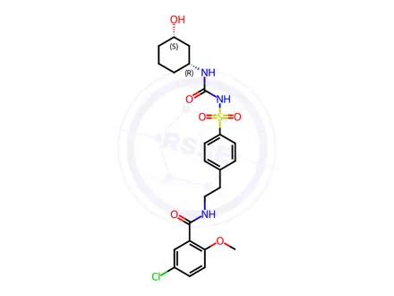 Chemical structure of (rac)-cis-3-Hydroxy Glyburide