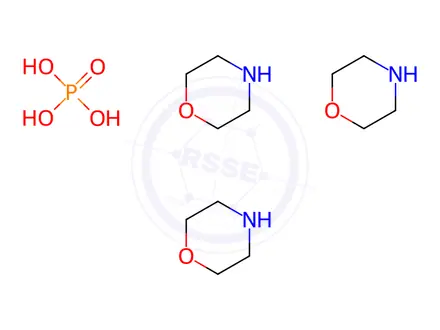 Chemical structure of morpholinium phosphate (3:1)