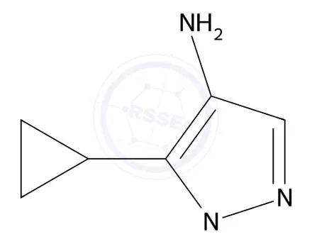 Chemical structure of 5-cyclopropyl-1-methyl-1H-pyrazol-4-amine
