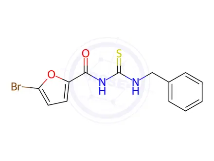 Chemical structure of N-(Benzylcarbamothioyl)-5-bromofuran-2-carboxamide