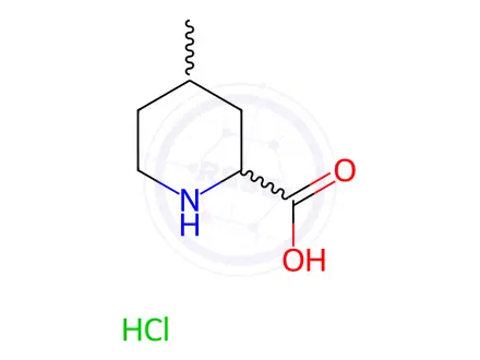 Chemical structure of 4-methylpiperidine-2-carboxylic acid hydrochloride