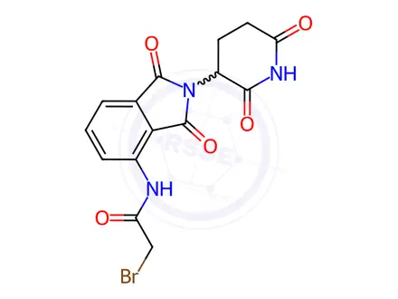 Chemical structure of Pomalidomide-amido-C1-Br
