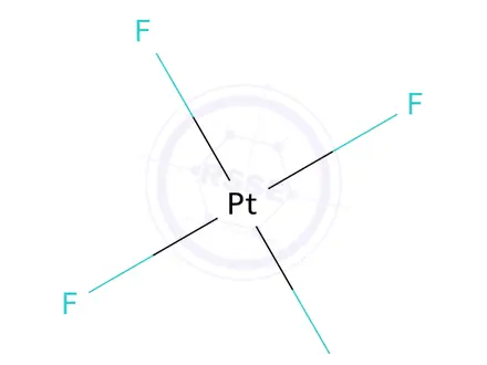 Chemical structure of tetrafluoroplatinum