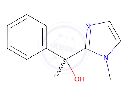 Chemical structure of 1-(1-Methyl-1H-imidazol-2-yl)-1-phenylethan-1-ol