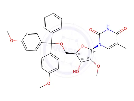Chemical structure of 5'-O-DMT-2'-O-methyl-5-methyluridine