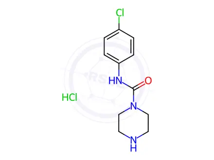 Chemical structure of N-(4-Chlorophenyl)piperazine-1-carboxamide Hydrochloride