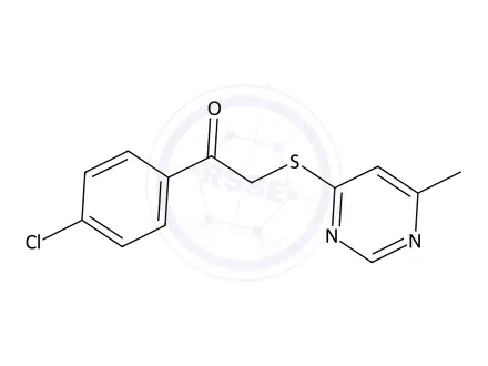 Chemical structure of 1-(4-Chlorophenyl)-2-((6-methylpyrimidin-4-yl)thio)ethanone