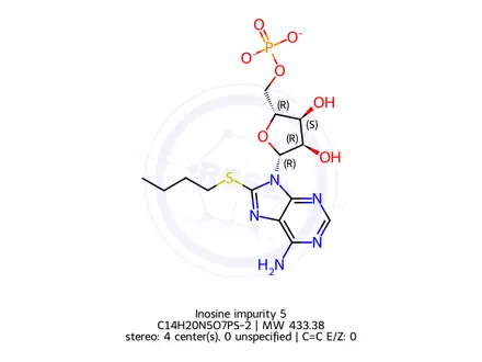 Chemical structure of Inosine Impurity 45