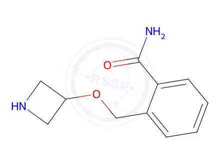 Chemical structure of 2-((Azetidin-3-yloxy)methyl)benzamide