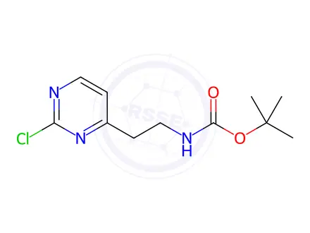 Chemical structure of Carbamic acid, N-[2-(2-chloro-4-pyrimidinyl)ethyl]-, 1,1-dimethylethyl ester