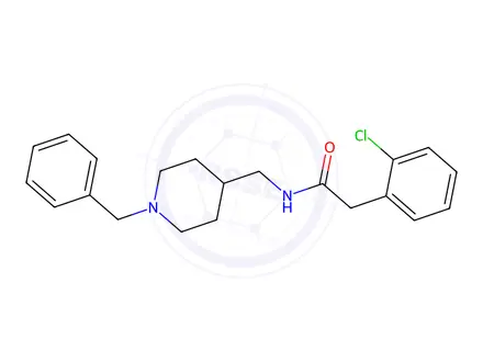 Chemical structure of N-((1-Benzylpiperidin-4-yl)methyl)-2-(2-chlorophenyl)acetamide