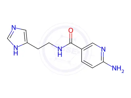 Chemical structure of N-(2-(1H-Imidazol-4-yl)ethyl)-6-aminonicotinamide