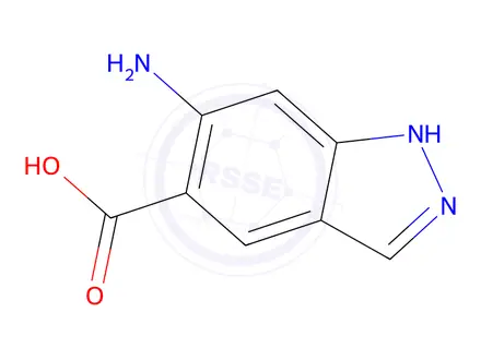 Chemical structure of 6-Amino-1H-indazole-5-carboxylic acid