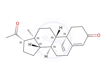 Chemical structure of 10-Vinyl-19-norpregn-4-ene-3,20-dione