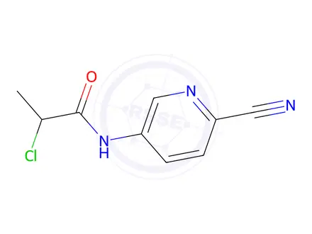 Chemical structure of 2-Chloro-N-(6-cyanopyridin-3-yl)propanamide