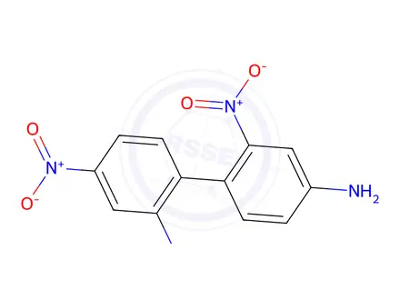 Chemical structure of 2,4'-diamino-2',4-dinitrobiphenyl