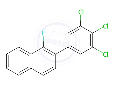 Chemical structure of 1-Fluoro-2-(3,4,5-trichlorophenyl)naphthalene
